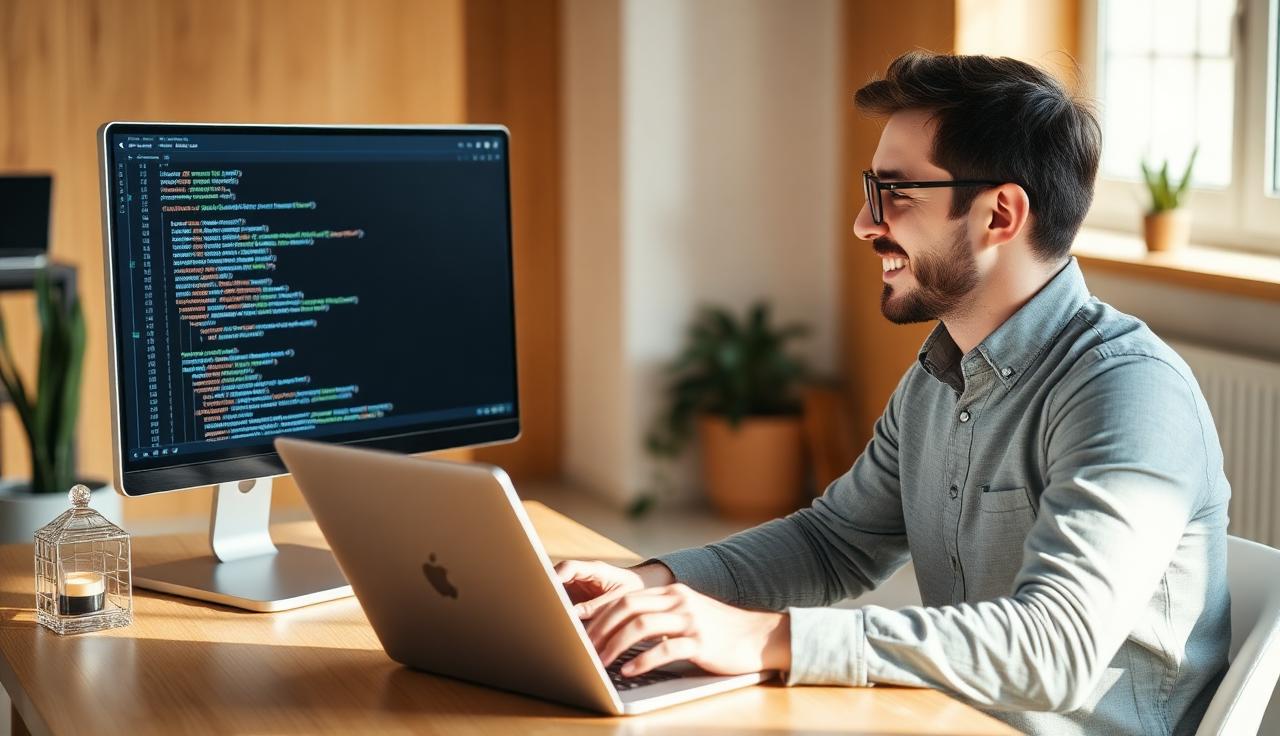 A small business owner describing software ideas to an AI assistant